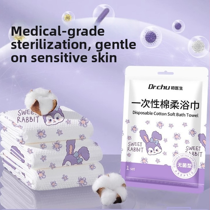 Ühekordne vannitoa rätik – mittekootud materjal, eraldi pakendatud, surutud, paksenenud, kaasaskantav reisimiseks