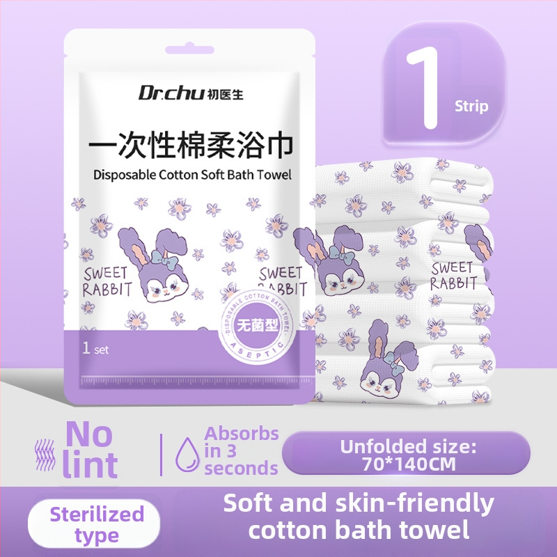 Ühekordne vannitoa rätik – mittekootud materjal, eraldi pakendatud, surutud, paksenenud, kaasaskantav reisimiseks