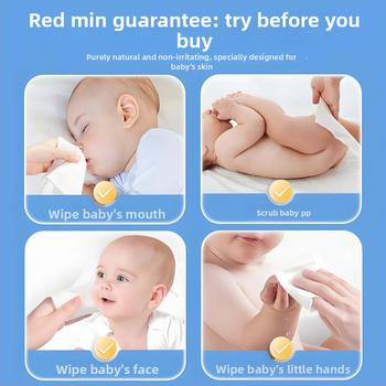 Yunmian eslite Бебешка еднократна лицева кърпа за домашно ползване – влажна, двупосочна употреба, висяща, удебелена памучна (Марка: Yunmian eslite; Материал: Памук; Производствен процес: Друг)