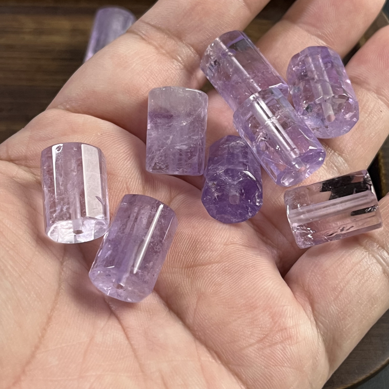 Kristāla pērlīšu rotaslietas, rokām darinātas pērlīšu krelles ar cauruļu pērlēm, sešstūra prizmas forma