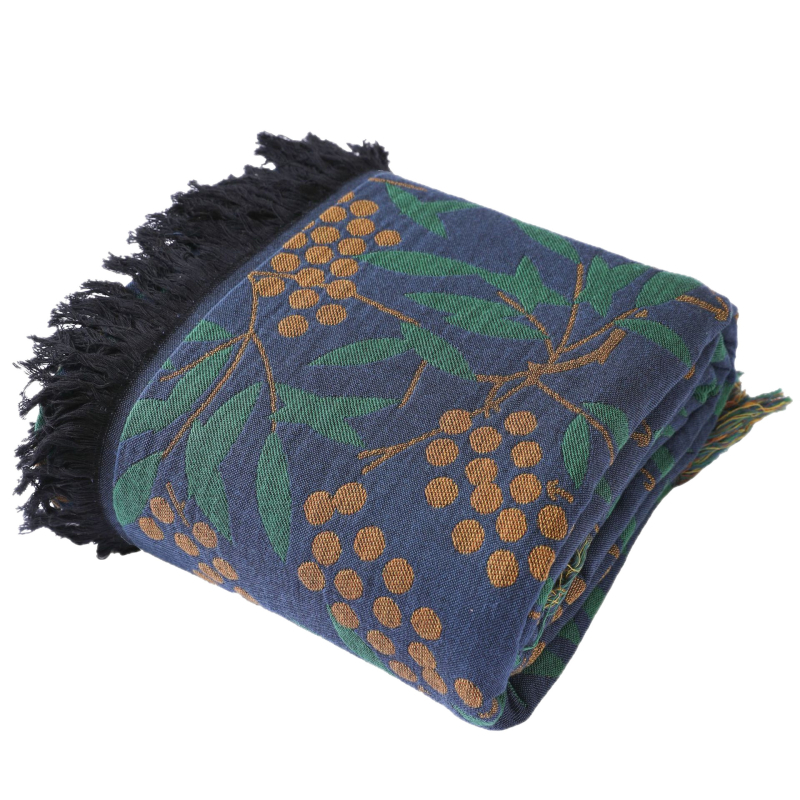 Памучно марля хавлиено одеяло — многослойно, флорален принт, 1500–1999 g, подходящо за всички сезони, модерен минималистичен стил