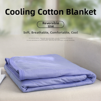 Pătură răcoroasă din bumbac pentru bebeluși și grădiniță, dublă față, vară, aproximativ 1000 g, model uniform