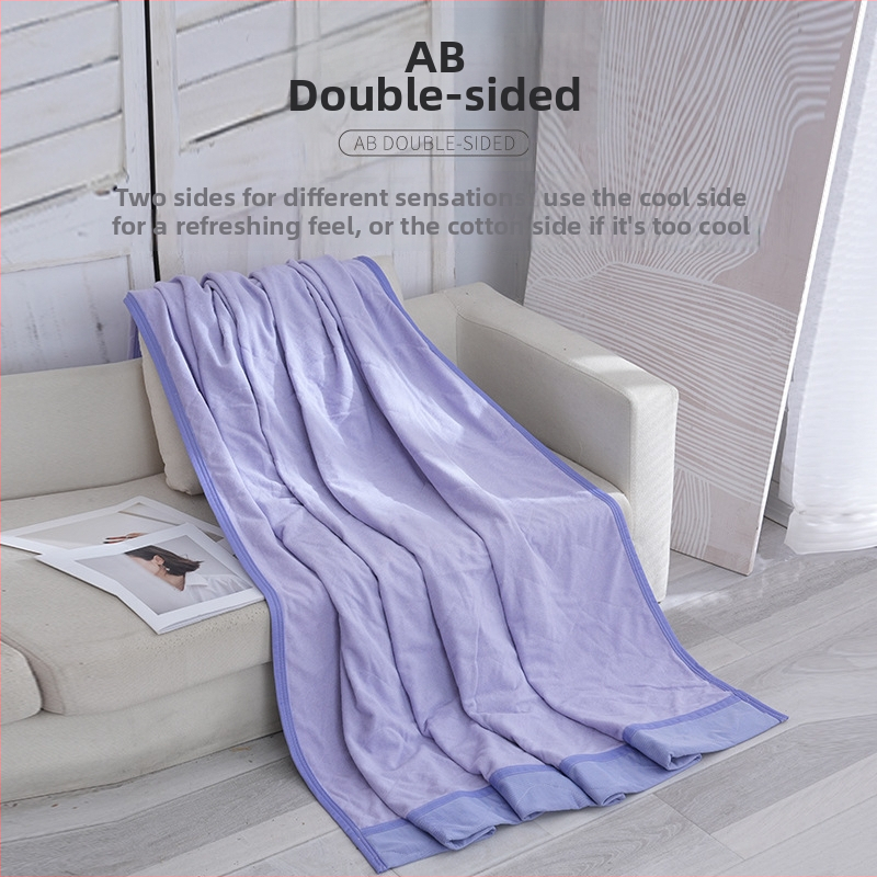 Pătură răcoroasă din bumbac pentru bebeluși și grădiniță, dublă față, vară, aproximativ 1000 g, model uniform