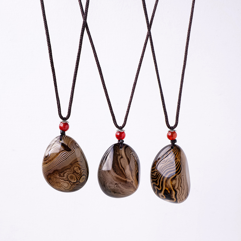 Agát Kristály medál – Appen Crystal Crafts, természetes agát kristály, kristálykő, modern minimalista dizájn, PP zacskó csomagolás