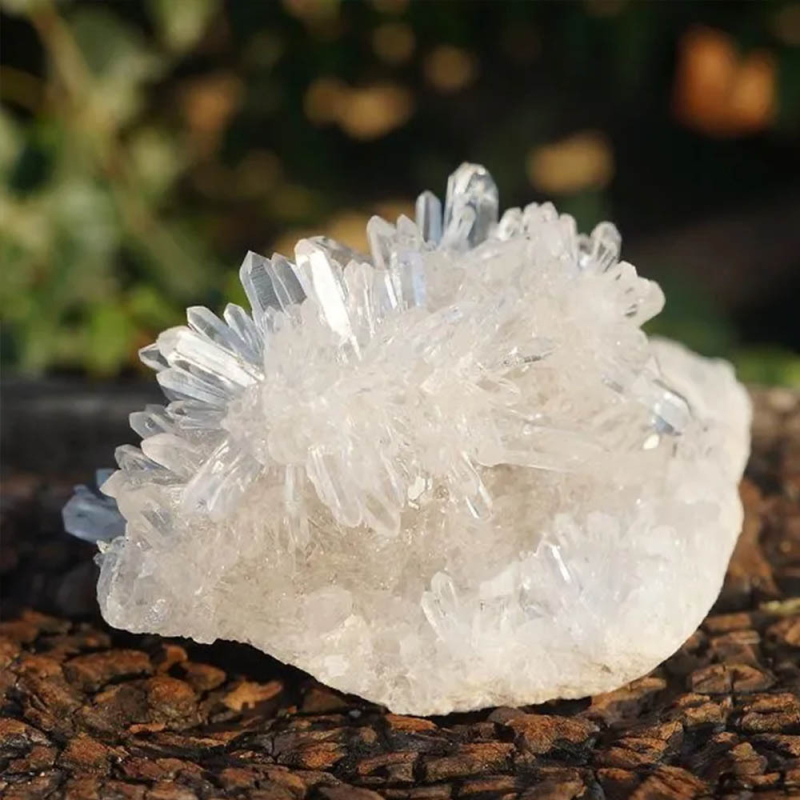 Decor cu grup de cristale — cristal crizantemă, formă geometrică, material cristal, ambalare PP