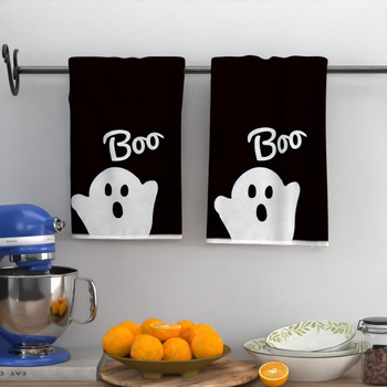 Halloween ručnik s duhom, mekan dodir, cvjetni uzorak, 1 kom, težina: 1