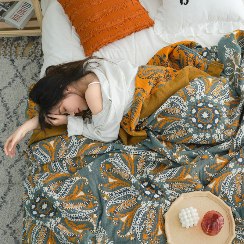 За възрастни: петслойно марлево хавлиено одеяло, 1500–1999 г, 100% памук, пролетно–есенно