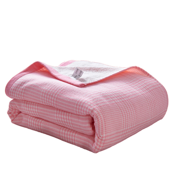 Памучно кърпено одеяло за лято, 100% памук, 3000 g+, модел на ивици, прост модерен стил