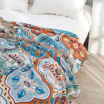 Wave Runyi Törölköző-takaró - pamut, fonalakkal színezett jacquard, csíkos, bőrbarát, lélegző