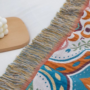 Wave Runyi Törölköző-takaró - pamut, fonalakkal színezett jacquard, csíkos, bőrbarát, lélegző