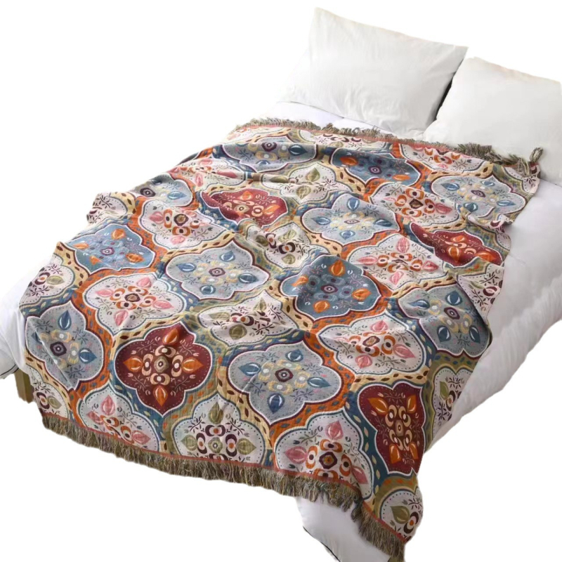 Wave Runyi Törölköző-takaró - pamut, fonalakkal színezett jacquard, csíkos, bőrbarát, lélegző