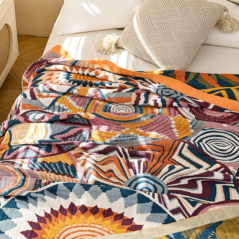 Törölközőtakaró 100% pamut, 1.1-1.5 kg, Nyár, Reaktív nyomtatás, Tájkép minta