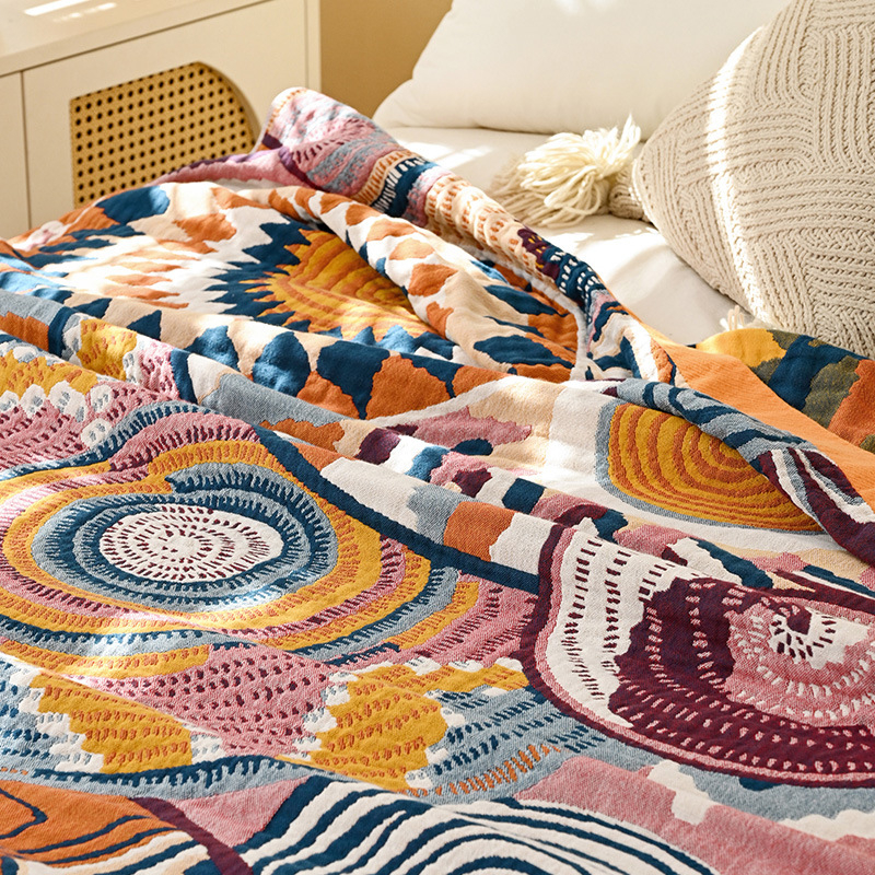 Törölközőtakaró 100% pamut, 1.1-1.5 kg, Nyár, Reaktív nyomtatás, Tájkép minta