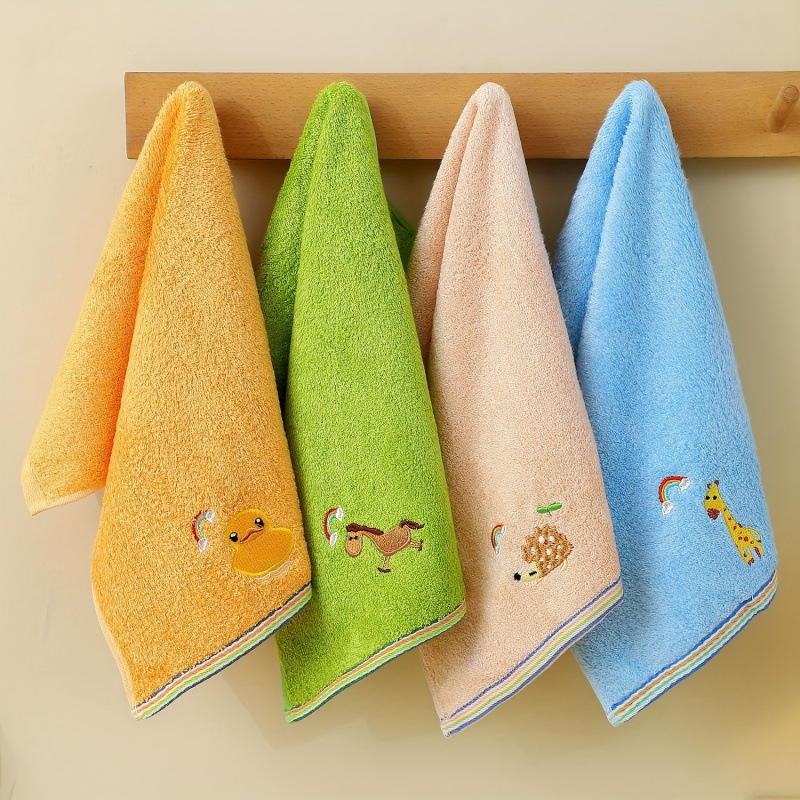 Κουρτίνα ντους για παιδιά με κέντημα με κινούμενα σχέδια σε ύφασμα από ίνες πετσέτας - Προσαρμόσιμη