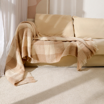 Νορβηγικού στυλ πλεκτό ριχτάρι, πολυεστέρας, 1500–2000 g, γεωμετρικό σχέδιο, πετσέτα-κούβερτα, για όλες τις εποχές, μινιμαλιστικό στυλ, δυνατότητα προσαρμογής