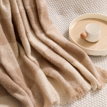 Νορβηγικού στυλ πλεκτό ριχτάρι, πολυεστέρας, 1500–2000 g, γεωμετρικό σχέδιο, πετσέτα-κούβερτα, για όλες τις εποχές, μινιμαλιστικό στυλ, δυνατότητα προσαρμογής