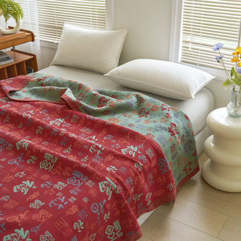 Κουβέρτα από 100% βαμβάκι με τρεις στρώσεις γάζας, πετσέτας, 240 g, κινεζικό στυλ