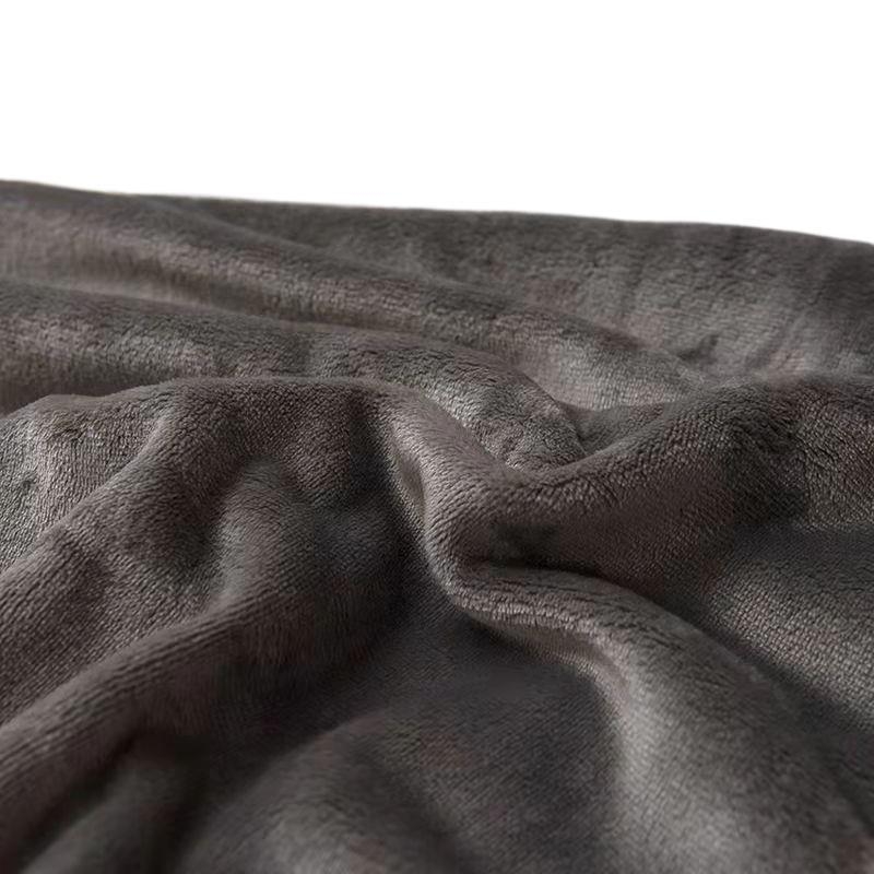 Irodai szundikáló törölköző pléd – könnyű flanel/polietészter, csíkos vagy egyszínű minta, egész éves használatra, kínai stílus