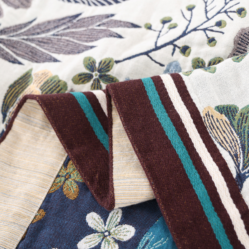 Pamut törölköző takaró virágos mintával, tavasz–őszre, első osztályú