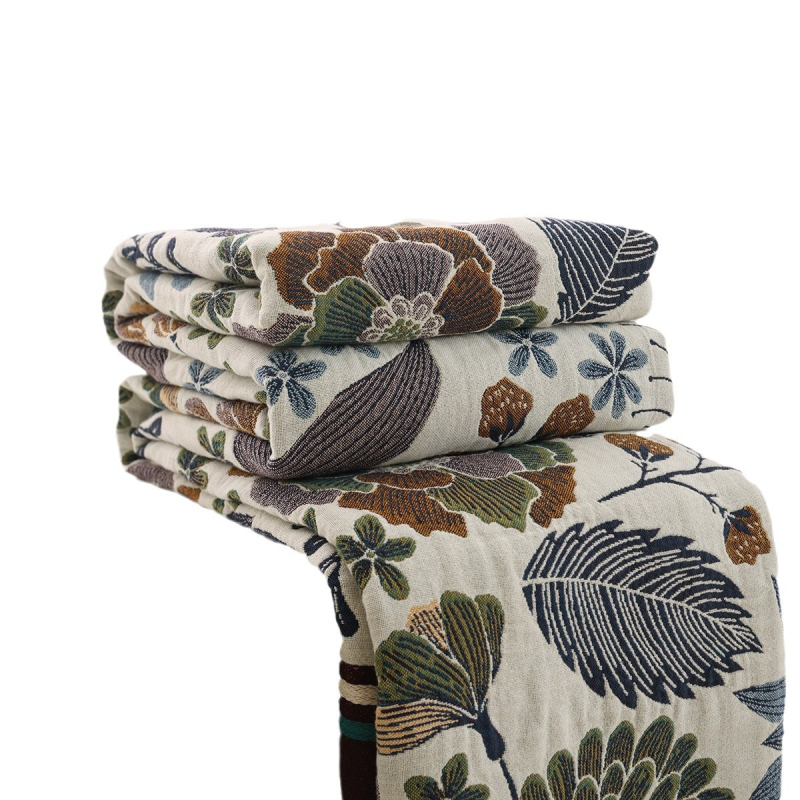 Pamut törölköző takaró virágos mintával, tavasz–őszre, első osztályú