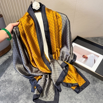 Șal de damă din mătase sintetică, vară, țesătură simplă, origine Hangzhou, de înaltă calitate, stil urban versatil