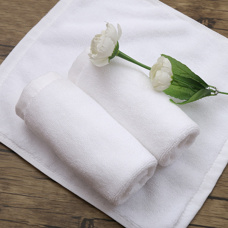 16 komada spiralno pamukastih kvadratnih ručnika, jednokratna upotreba, bijele hotelske ubruse, upijajuće, 60 g
