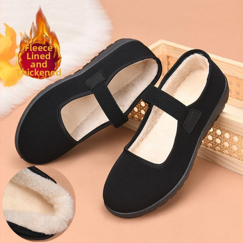 Drobės batai su viršutine dalimi iš drobės, dirbtinė pūkų įdaila, PVC padas, elastinis užsegimas, žemas viršus