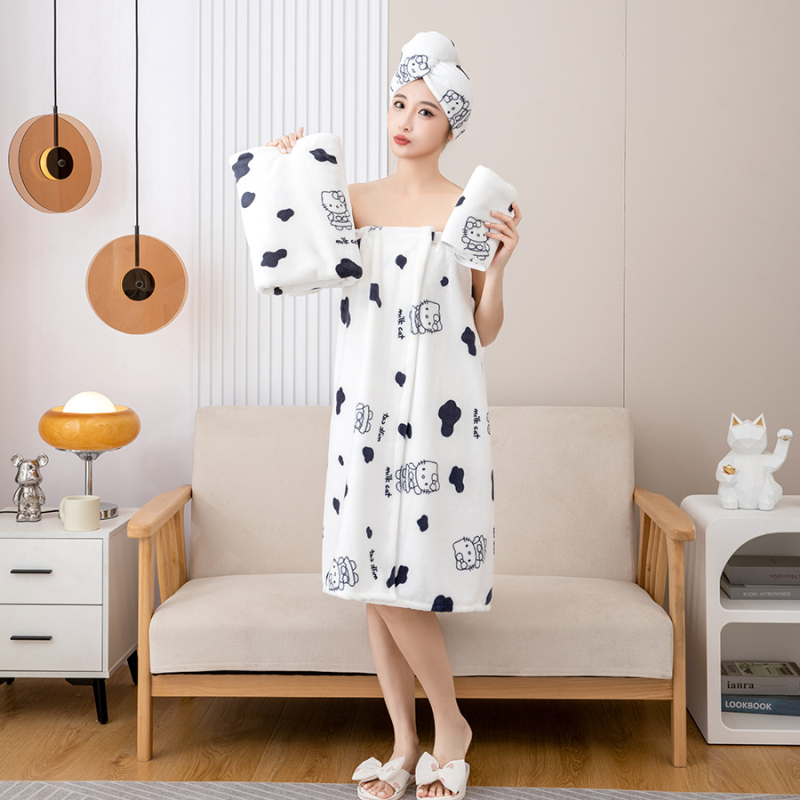 Taste 4-djelni set ručnika za kupaonicu – koralni fleece, 250 g, jednodjelna pređa, crtani dizajn