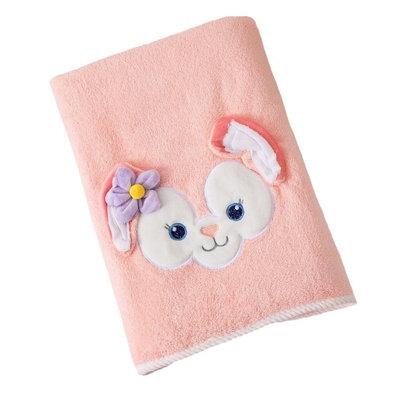Cartoon Lina Belle coral fleece kupaonski ručnik wrap s kapom za kosu, apsorbirajući i brzo sušenje, 301–350 g, serija Cartoon, mogućnost otiska logotipa