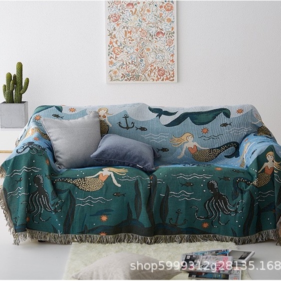 Navlaka za kutnu sofu – protuklizna, Nordic Doily stil, poliester, 70% glavni materijal