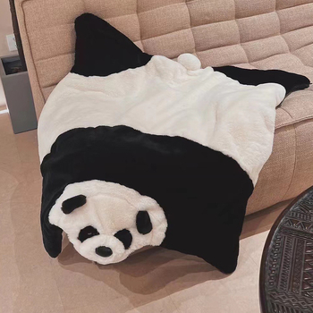 Panda deka za kauč 2-u-1, poliester, 1,0–1,5 kg, za sve sezone