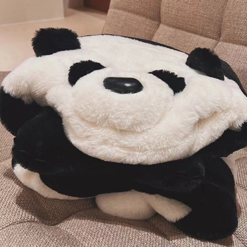 Panda deka za kauč 2-u-1, poliester, 1,0–1,5 kg, za sve sezone
