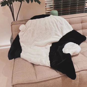Panda deka za kauč 2-u-1, poliester, 1,0–1,5 kg, za sve sezone