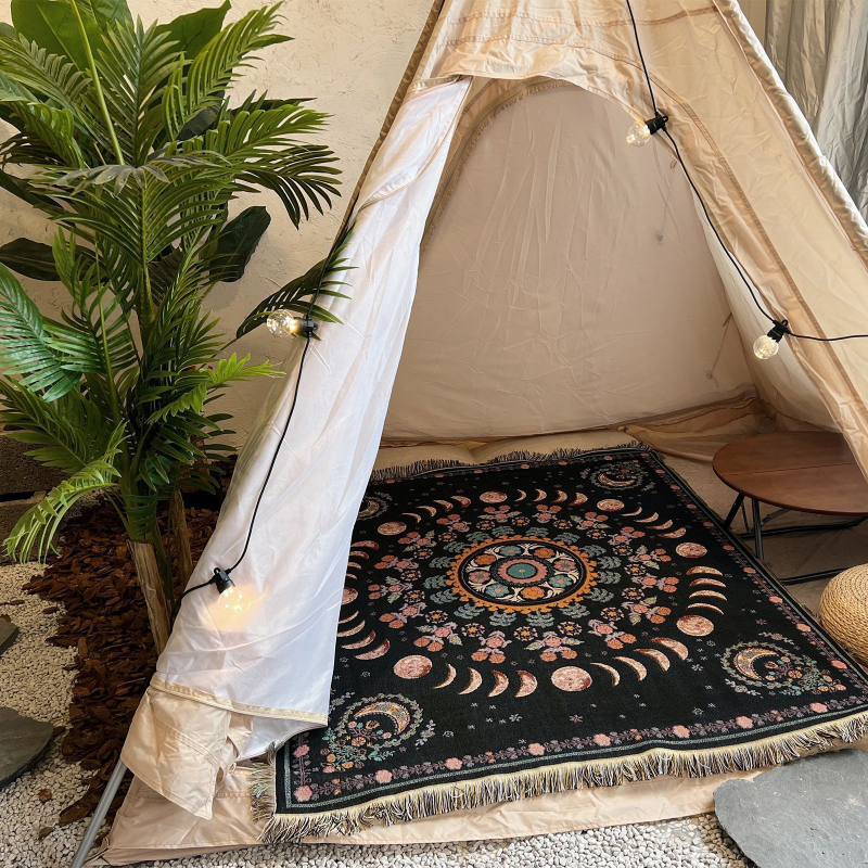 Ins stil pamukasta višefunkcionalna deka za kauč, pokrivač, vanjski piknik i boho stil