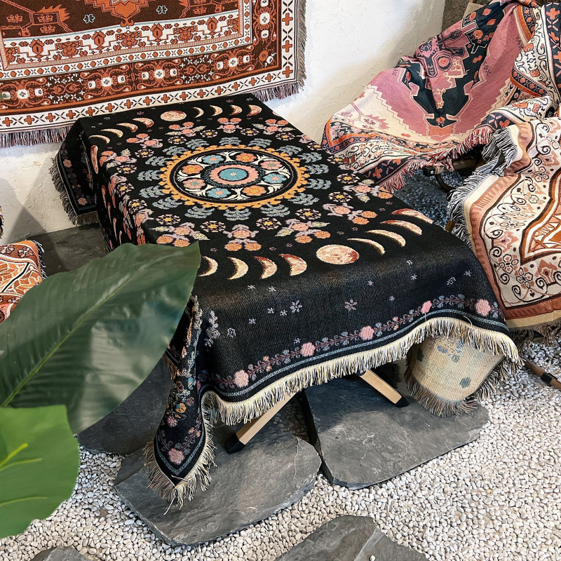 Ins stil pamukasta višefunkcionalna deka za kauč, pokrivač, vanjski piknik i boho stil