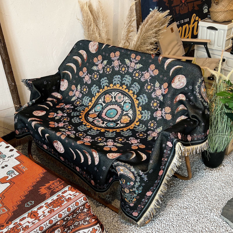 Ins stil pamukasta višefunkcionalna deka za kauč, pokrivač, vanjski piknik i boho stil