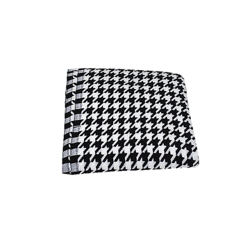 Kötött takaró, Houndstooth geometriai minta, akril szálból, 500–799 g, testreszabható, modern minimalista stílus