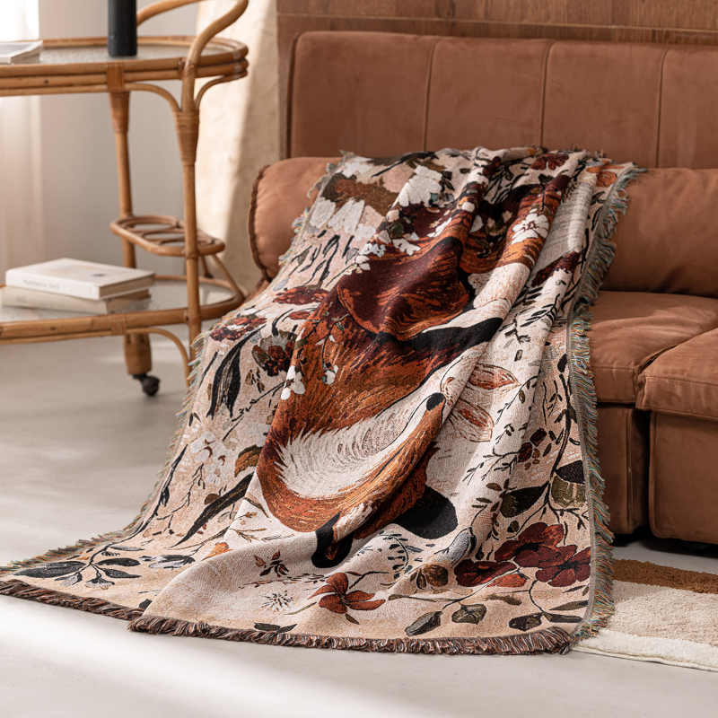 Fengwei Textile Poliester Jacquard Tkana Deka, INS Stil, 1000–1499 g, Prilagodljivo