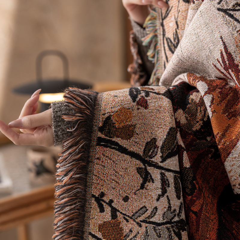 Fengwei Textile Poliester Jacquard Tkana Deka, INS Stil, 1000–1499 g, Prilagodljivo
