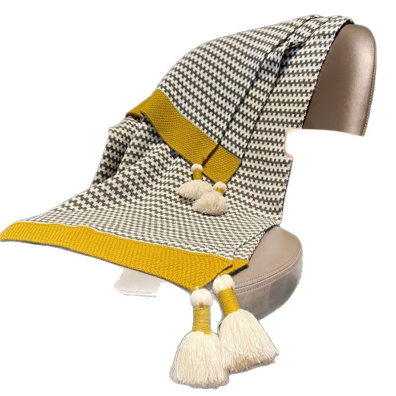 Nordijski stil pleteni pokrivač – akril, geometrijski uzorak, 800–999 g