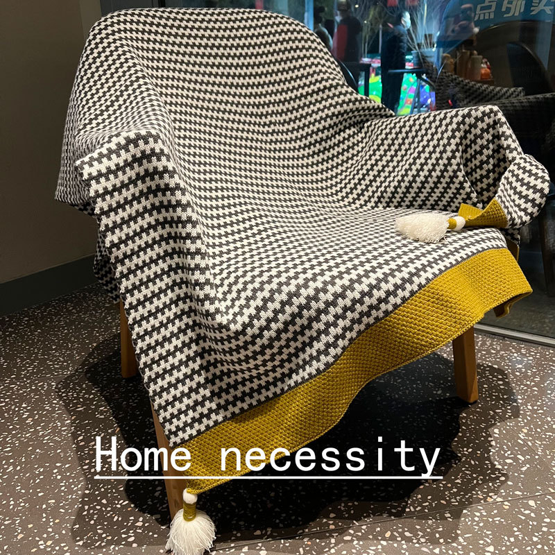 Nordijski stil pleteni pokrivač – akril, geometrijski uzorak, 800–999 g