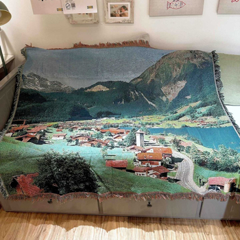 Gobeljen s nordijskim krajolikom, pamuk, pravokutni oblik, univerzalni stil, prilagođena izrada