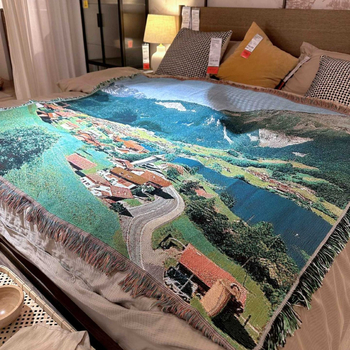 Gobeljen s nordijskim krajolikom, pamuk, pravokutni oblik, univerzalni stil, prilagođena izrada