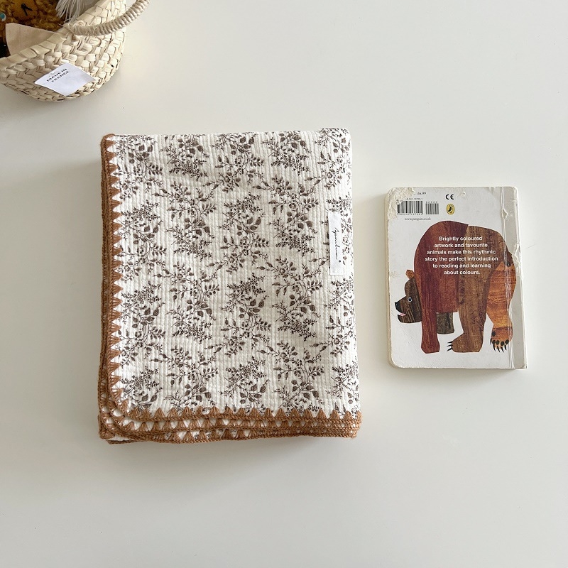 Trostruko pamučna gazasta deka za bebe, 500 g+ težine, 40 niti