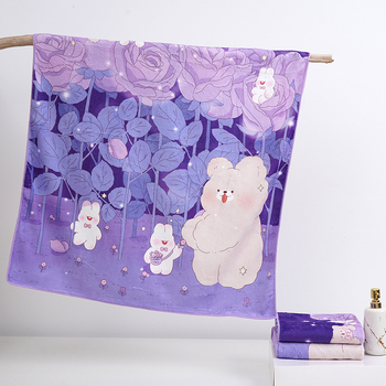 Poliesterska frotir deka s karikaturnim uzorkom, 300 gsm, za proljeće i jesen, prilagodljivo procesiranje.