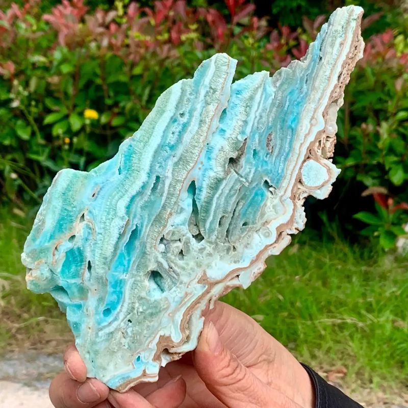 Zeleni prirodni kristalni rez za stolnu dekoraciju, nerafinirani mineralni uzorak