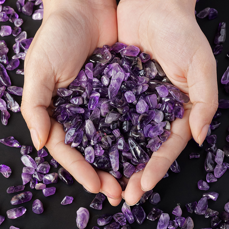 Ametistni kristalni šljunak za nano akvarij | Marka Runyangshi | Geometrijski oblik | Pakiranje u PP vrećici | Moderan minimalistički stil