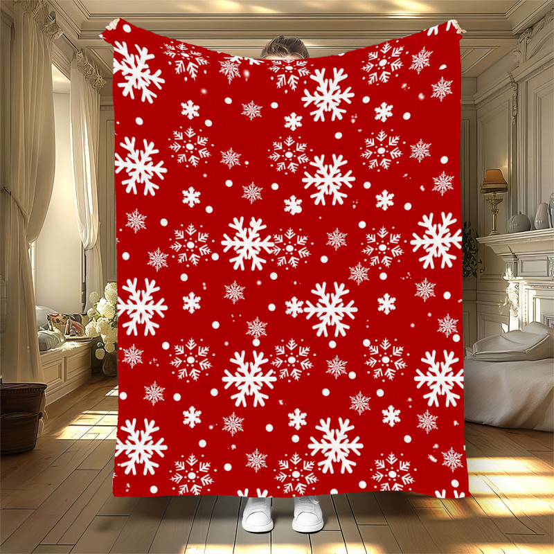Fan xi flanel deka — topla, uzorak snježne pahulje, 270gsm, zima