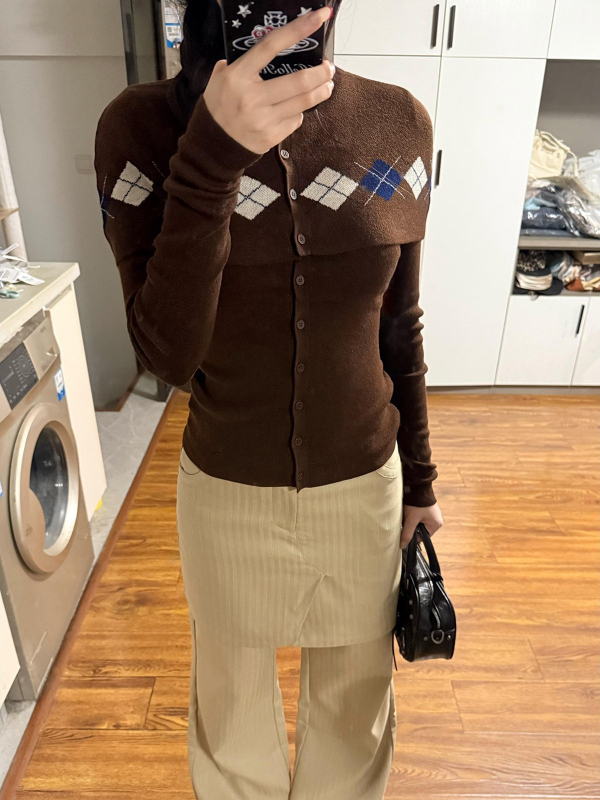 Jednobojni kapuljačasti kardigan sa šalom, pleteni materijal, dugi rukavi, okrugli vrat, elegantan gradski stil, od akrilnih vlakana