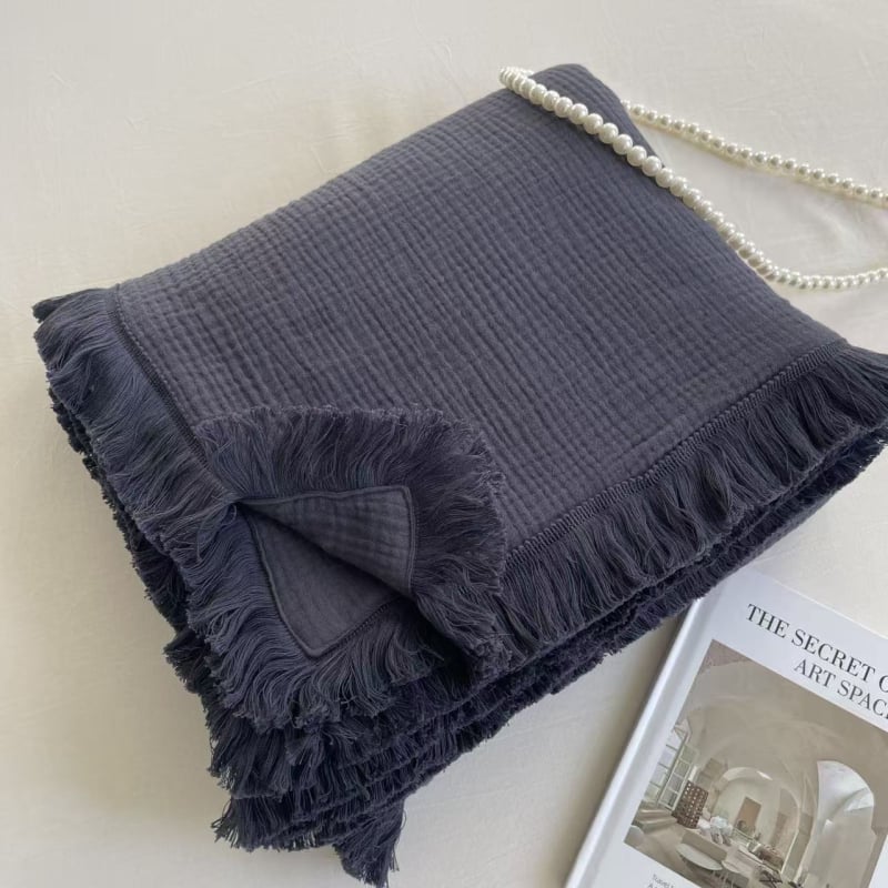 Pamučna deka s četiri sloja crepe niti, 260 g, meka, višefunkcionalna